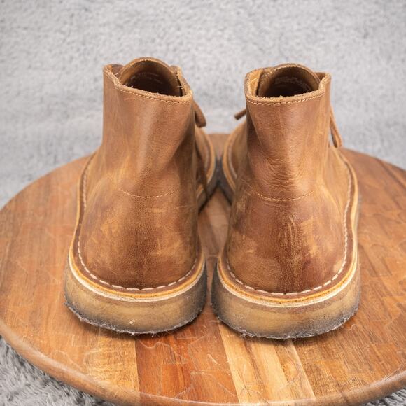 Clarks Originals Desert Mens 12 Chukka Boots Beeswax Brown Leather Crepe Sole - Picture 4 of 7